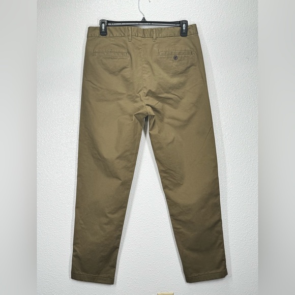 Lands' End Men's Khaki Chinos Flat Front 35x31 Straight Fit Green/Brown Tone - Picture 4 of 8